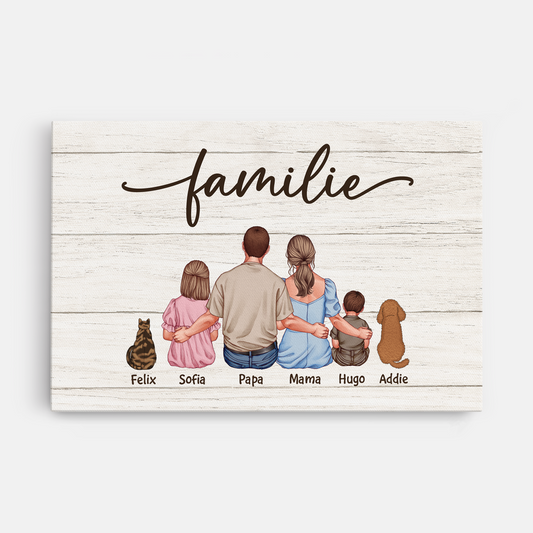 4130CGE1 familie mit hund katze personalisierte leinwand familie_ 4130C6T5I