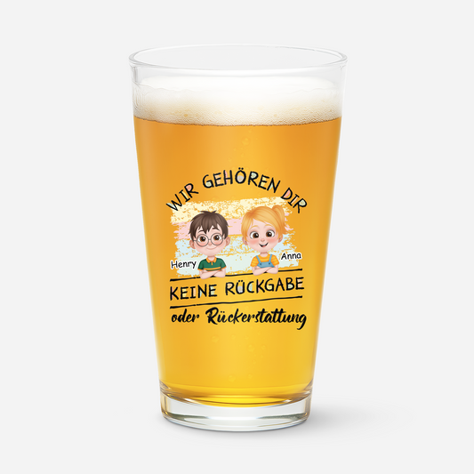 4143IGE1 keine ruckgabe oder ruckerstattung personalisiertes bierglas_ papa lustig 4143I8H0B