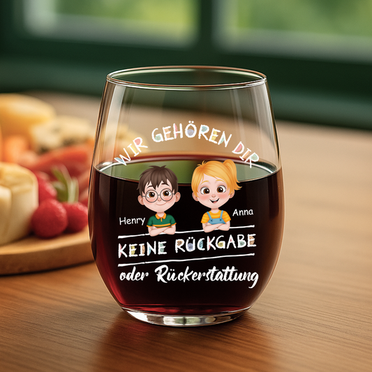 4143IGE2 keine ruckgabe oder ruckerstattung _personalisiertes weinglas ohne stiel papa lustig 4143I8H0B