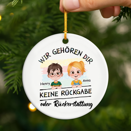 4143OGE2 keine ruckgabe oder ruckerstattung personalisierte keramik ornamente_ papa lustig 4143O8H0B