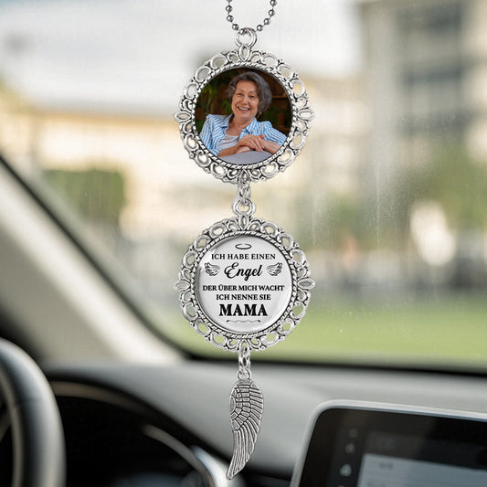 4150OGE1 mama ich habe einen engel personalisierter foto anhanger fur auto_ zur erinnerung 4150OKT5A