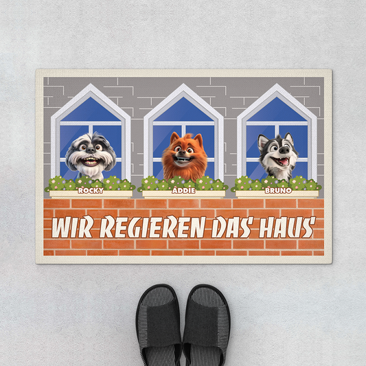 4198DGE1 hoffentlich gefallen dir die hunde cartoon fussmatte personalisiert hund_ 4198DKH5C