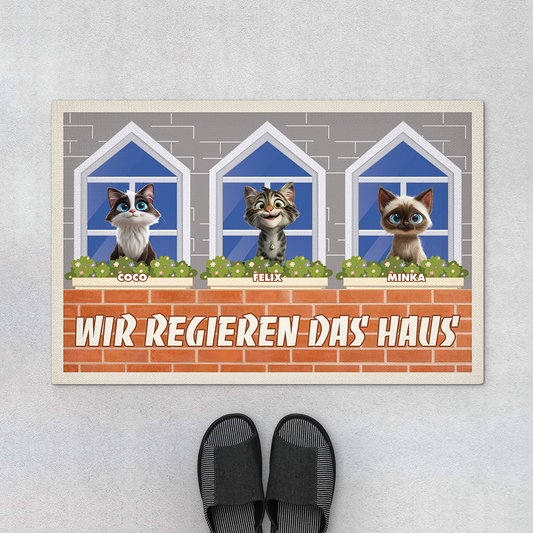 4198DGE1 hoffentlich gefallen dir die katzen cartoon fussmatte katzen personalisiert 4198DKH5D