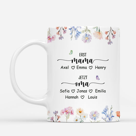 4200MGE1 zuerst mama jetzt oma blumen personalisierte tasse mama 4200M8I5A