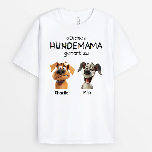 4222AGE1 diese hundemama gehort zu buntstifte t shirt hund personalisiert 4222A8Q5C