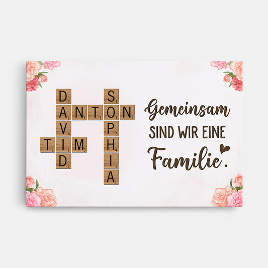 4227CGE1 gemeinsam sind wir eine familie personalisierte leinwand fur die familie 4227c8i5i