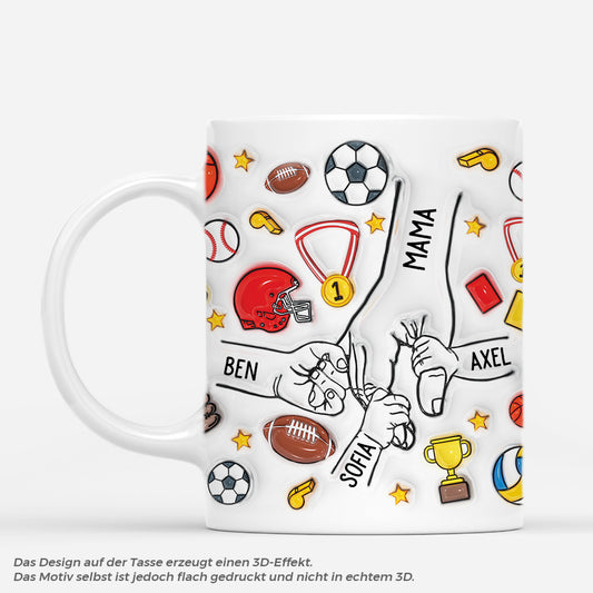 4261MGE1 3d druck effekt mama und kinder sportart personalisierte tasse mama_ 4261M865A