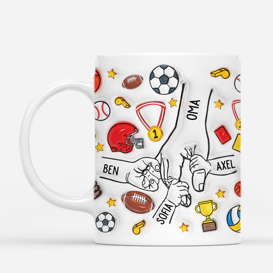4261MGE2 3d druck effekt mama und kinder sportart personalisierte tasse mama_ 4261M865A