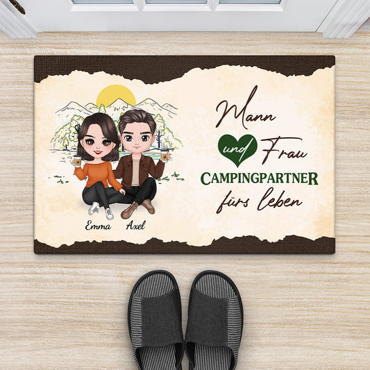 4326DGE2 mann frau campingpartner furs leben fussmatte personalisiert paar 4326D6Q8G