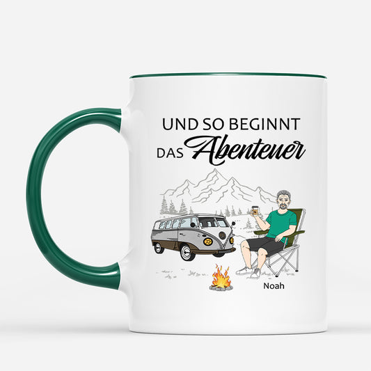 4337MGE2 und so beginnt das abenteuer personalisierte tasse frauen_ camping 4337M8Q8A