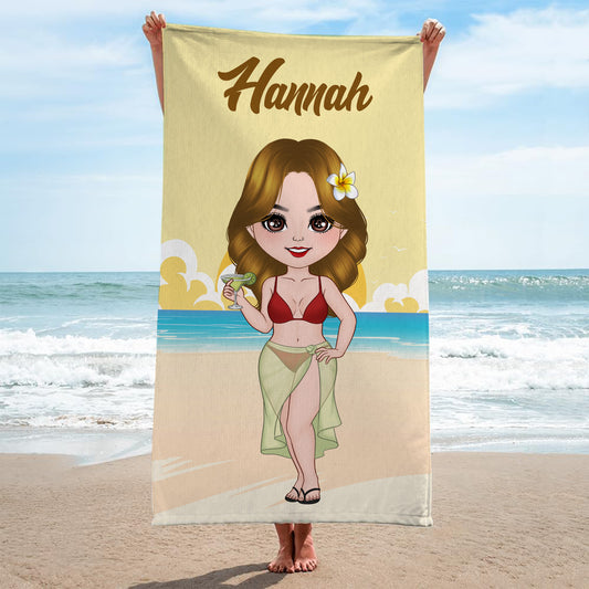 4444BGE2 chibi mann personalisiertes strandtuch_ fur manner 4444B5MMB