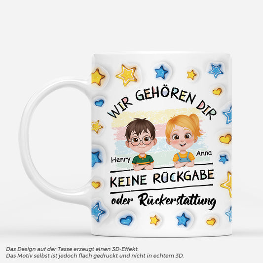 4454MGE1 3d druck effekt keine ruckgabe oder ruckerstattung sterne personalisierte tasse papa lustig 4454M5T0B