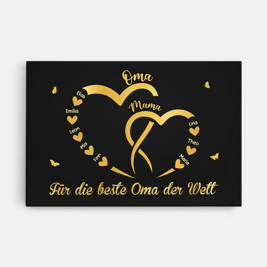 4469CGE1 fur die beste oma der welt personalisierte leinwand oma 4469C8M3A