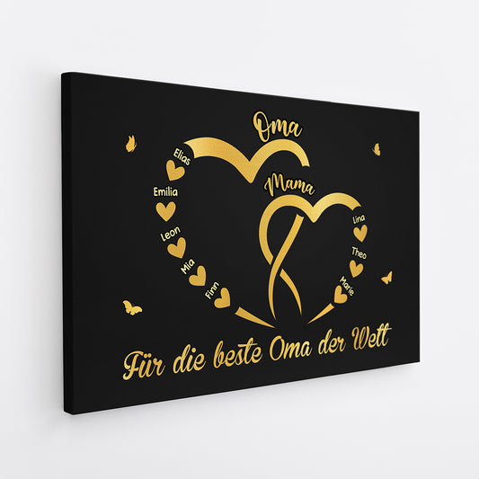 4469CGE2 fur die beste oma der welt personalisierte leinwand oma 4469C8M3A