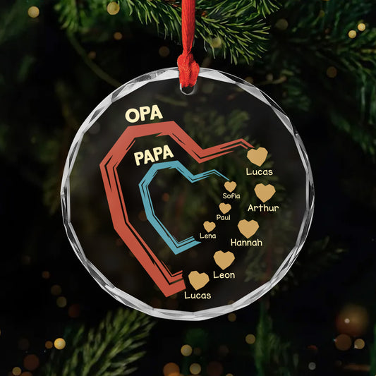 4492OGE1 herzen papa opa personalisierte glas ornamente opa 4492OTMAB
