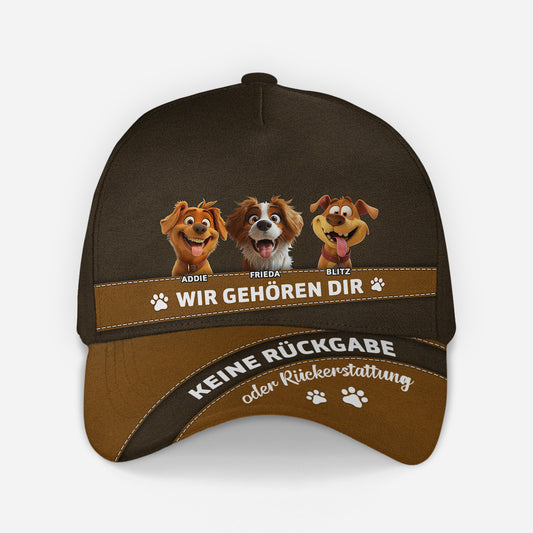 4494JGE1 wir gehoren dir kappe personalisieren hunde lustig 4494JKHMC