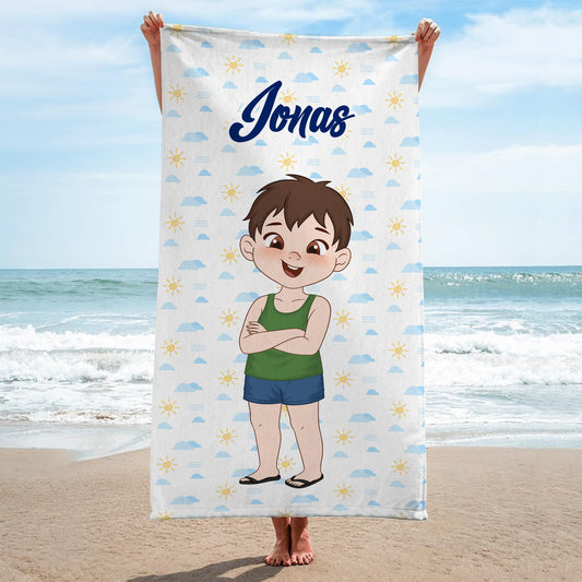 4537BGE2 chibi kleine kinder ozean personalisierte strandtucher_ 4537B5M0K