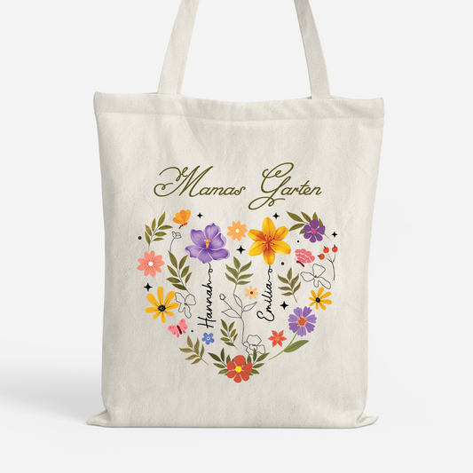 4541BGE1 mamas garten personalisiertes geschenk einkaufstasche mamaoma blumen 4541bchta