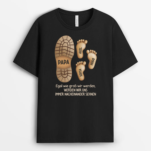4635AGE1 egal wie gross ich werde fussabdruck t shirt papa personalisiert_ 4635A86AB