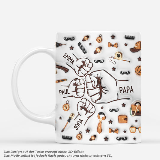 4650MGE1 3d druck effekt papa kinder braune gegenstande personalisierte tasse papa_ 4650M8K5B