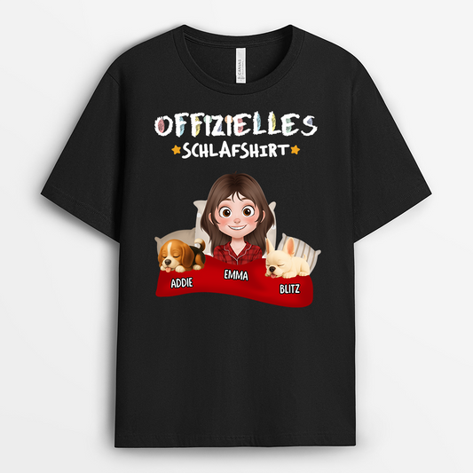 4666AGE1 offizielles schlafshirt cartoon buntstifte personalisierte hunde t shirts 4666A3N0C