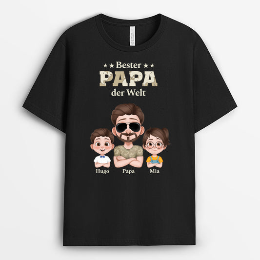 4676AGE1 bester papa der welt weltkarte t shirt papa personalisiert_ 4676A3T0B