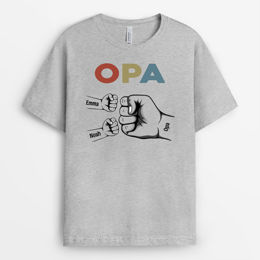 4677AGE2 papa kinder mit fausten vintage t shirt papa personalisiert_ 4677AKH0B