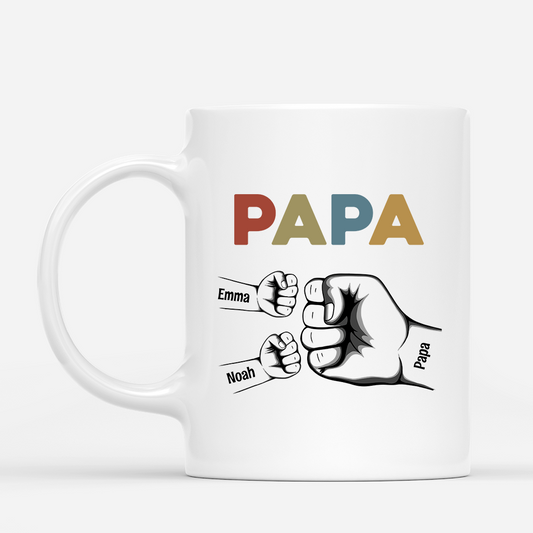 4677MGE1 papa kinder mit fausten personalisierte tasse papa_ 4677MKH0B