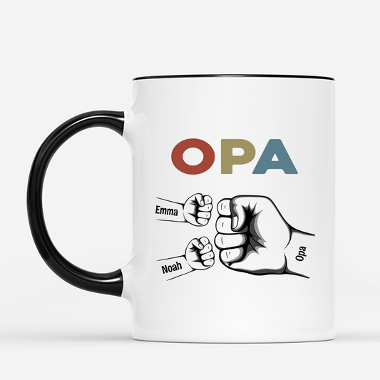 4677MGE2 papa kinder mit fausten personalisierte tasse papa_ 4677MKH0B