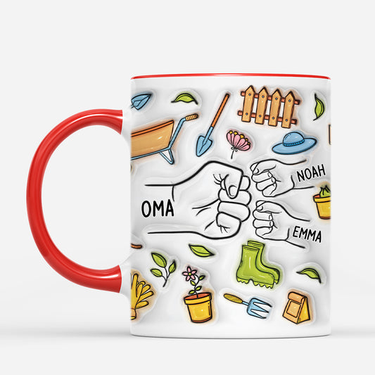 4710MGE2 3d druck effekt kinder mit fausten gartengerate personalisierte tasse papa_ mama 4710M5K5B