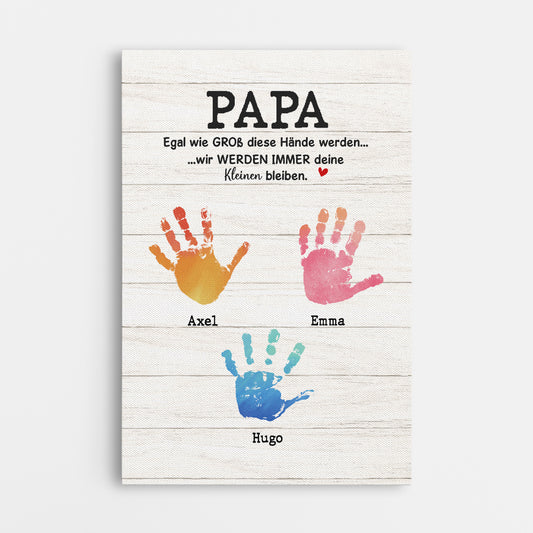 4766CGE1 egal wie gross diese hande werden personalisierte leinwand papa 4766C64AB