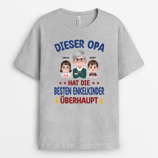 4838AGE2 dieser papa hat die besten kinder uberhaupt cartoon t shirt papa personalisiert 4838A