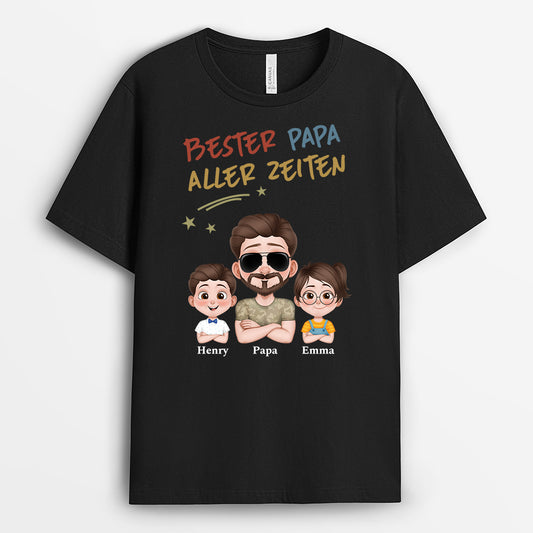 4874AGE1 bester papa aller zeiten kinder armeemuster t shirt papa personalisiert_ 4874A5T0B