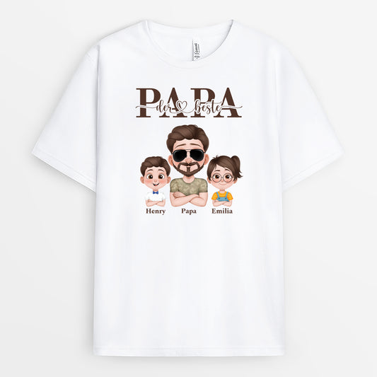 4886AGE1 der beste papa cartoon armeemuster weisses t shirt papa personalisiert_ 4886A5H0B