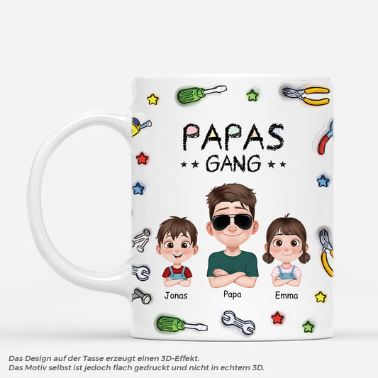 4894MGE1 3d druck effekt papas gang werkzeug buntstifte personalisierte tasse papa_ 4894MKT0B