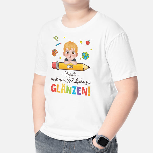 4981AGE2 bereit in diesem schuljahr zu glanzen personalisierte t shirts kinder_ 4981AKTAK