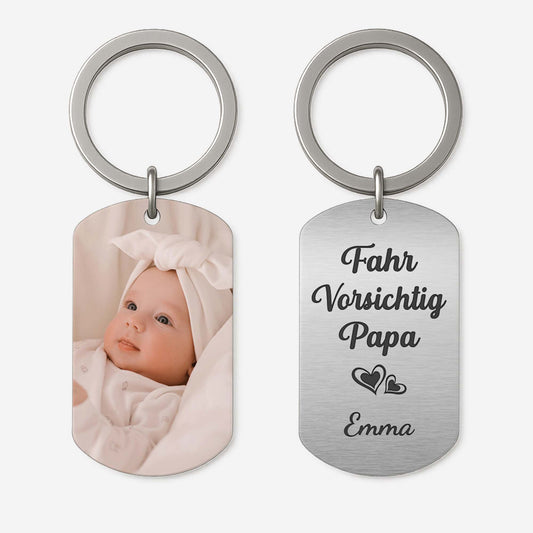 4997JGE1 fahr vorsichtig aluminium schlusselanhanger papa personalisiert_ mit foto 4997JT4TB