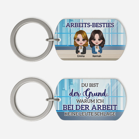 5006JGE1 arbeits besties aluminium schlusselanhanger personalisiert kolleginnen 5006J8KAO