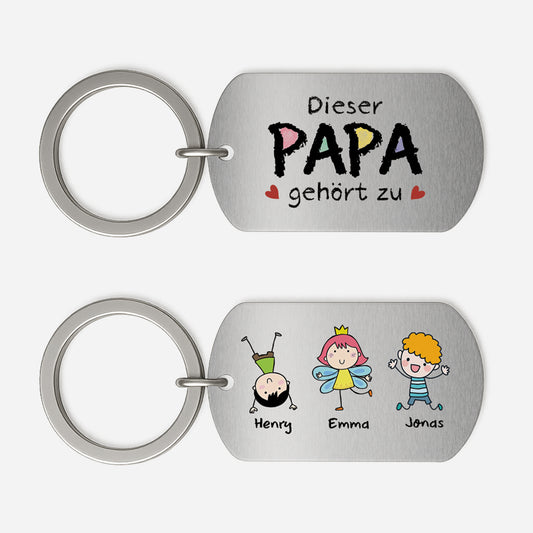 5024JGE1 Dieser Papa Gehort Zu Aluminium Schlusselanhanger Papa Personalisiert_ 5024J6HNB