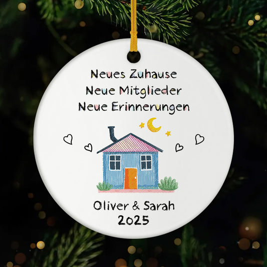 5038OGE1 neues zuhause neue mitglieder neue erinnerungen farbe personalisierte keramik ornamente_ paar zum einzug 5038OTLNG
