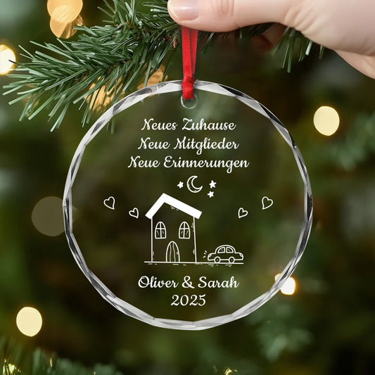 5039OGE2 personalisierte glas ornament neues zuhause neue mitglieder neue erinnerungen 5039OTMNG