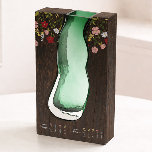 5040AGE2 erst mama jetzt oma personalisiertes geschenk glasvase mit holz 5040aotfna