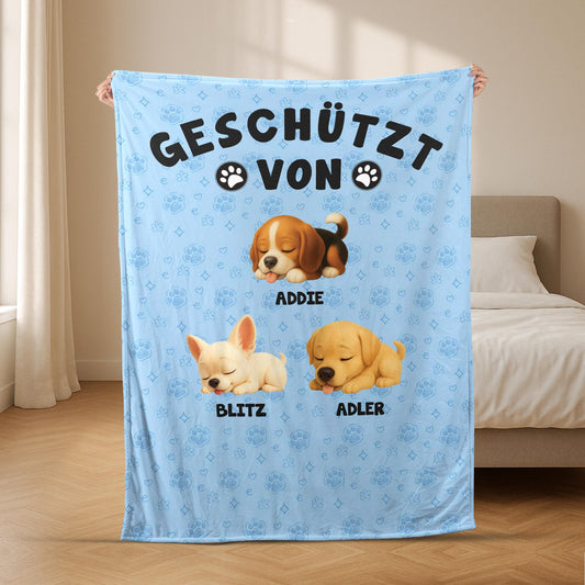 5041BGE2 geschutzt von kuscheldecke personalisiert_ hunde 5041B3GAC