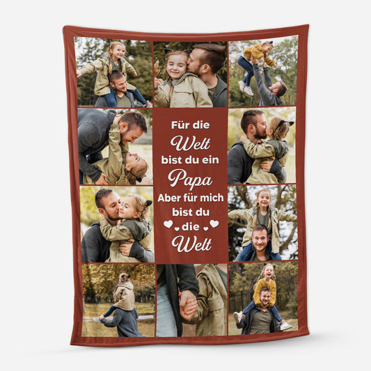 5050BGE1 aber fur uns bist du die welt kuscheldecke personalisiert_ mit fotos papa 5050BTQTB