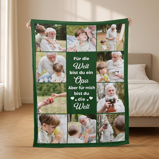 5050BGE2 aber fur uns bist du die welt kuscheldecke personalisiert_ mit fotos papa 5050BTQTB