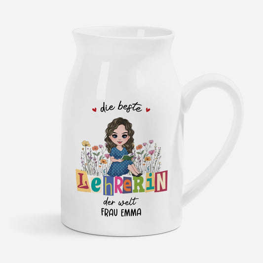 5079OGE1 die beste lehrerin der welt keramik vase personalisiert_ lehrerin 5079O6LAA