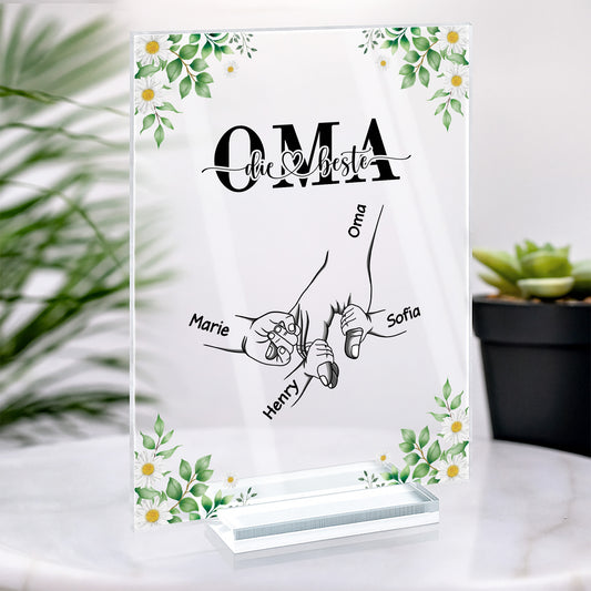 5141RGE2 die beste oma mama personalisierte acryl plakette oma mama 5141RK6MA