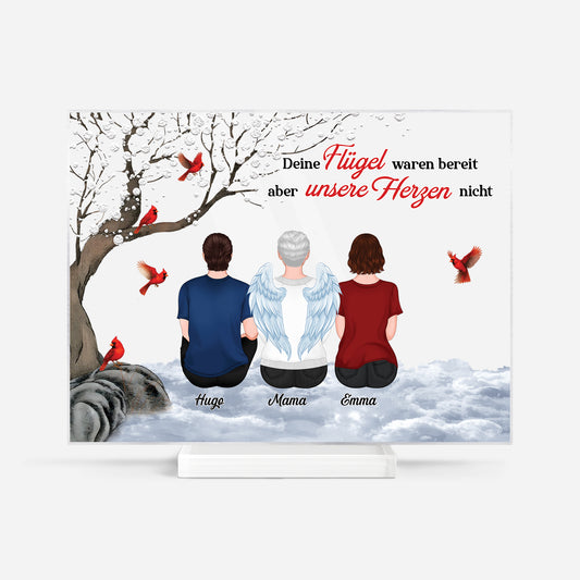 5147RGE1 deine flugel waren bereit personalisierte acryl plakette frauen zur erinnerung 5147R36ZA