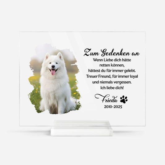 5148RGE1 zum gedenken an personalisierte acryl plakette mit stander hund zur erinnerung foto 5148R8QNC