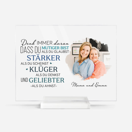 5163RGE1 du bist mehr als du glaubst personalisierte acryl plakette frau 5163R36ZA